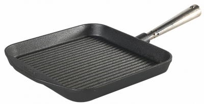 Gusseisen 4-eckige Grillpfanne 25 x 25 cm Skeppshult, mit Edelstahlgriff Skeppshult 0029